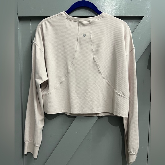 Lululemon waffle weave cropped long sleeve top - Picture 2 of 6